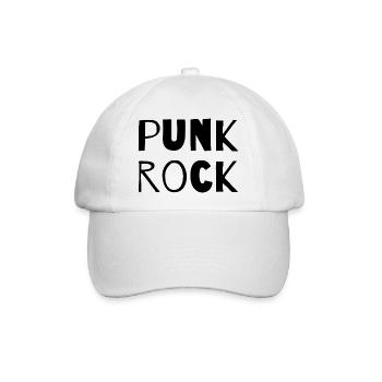 Punkrock-Musik-Logo-Design - Baseballkappe - Weiß/Weiß - Vorne