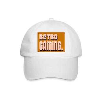 Retro-Gaming-Pixelkunst - Baseballkappe - Weiß/Weiß - Vorne