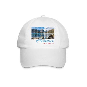 Achensee Tirol Retro Österreich Vintage Souvenir - Baseballkappe - Weiß/Weiß - Vorne