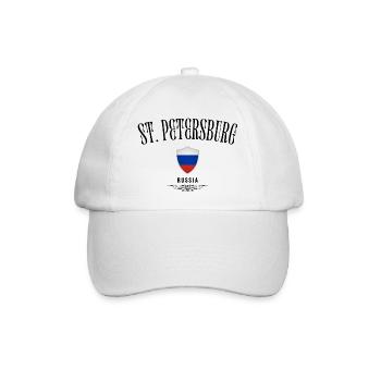 Sankt Petersburger Souvenir, elegantes Design - Baseballkappe - Weiß/Weiß - Vorne