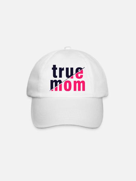 Wahre Mama Mutter Liebe Authentizitätskunst - Baseballkappe - Weiß/Weiß