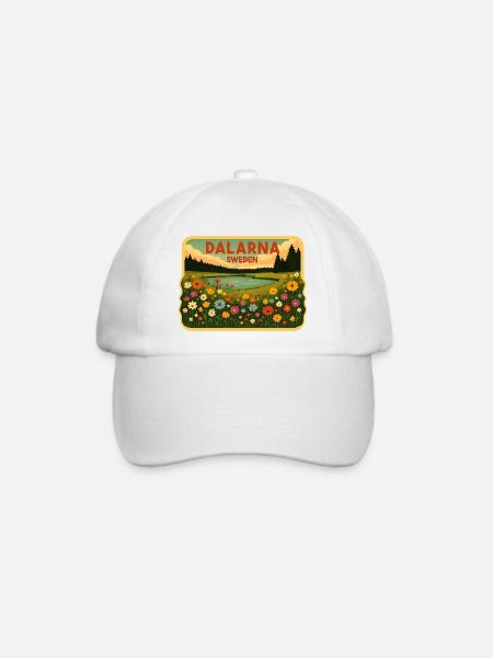 Dalarna Schweden - Baseballkappe - Weiß/Weiß