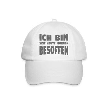 ICH BIN SEIT HEUTE MORGEN BESOFFEN - Baseballkappe - Weiß/Weiß - Vorne