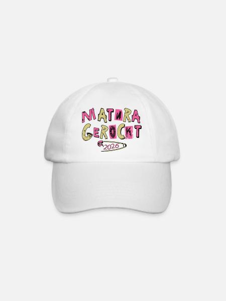 Matura gerockt - Baseballkappe - Weiß/Weiß