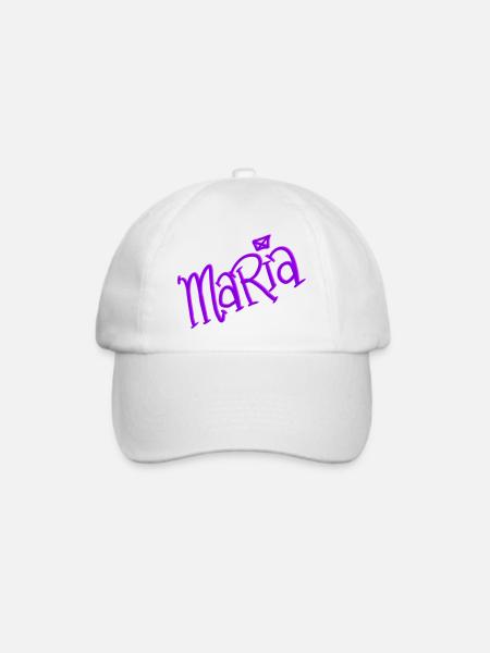 Maria - Baseballkappe - Weiß/Weiß