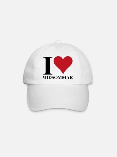Ich liebe Mittsommer - Baseballkappe - Weiß/Weiß