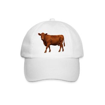 Red Angus Kuh - Baseballkappe - Weiß/Weiß - Vorne