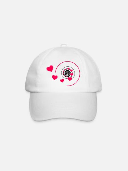 Love - Baseballkappe - Weiß/Weiß