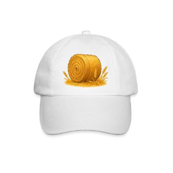Goldenes Heuballen Motiv - Baseballkappe - Weiß/Weiß - Vorne