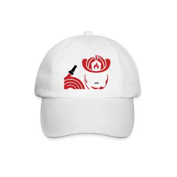 Feuerwehrhelm Schlauch Icon - Baseballkappe - Weiß/Weiß - Vorne