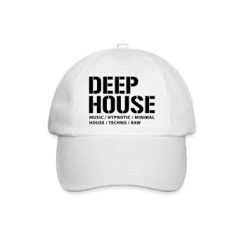 Deep-House-Musik - Baseballkappe - Weiß/Weiß - Vorne