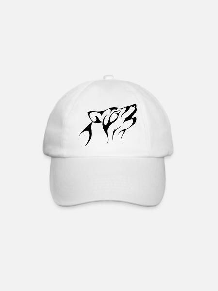 Wolf - Baseballkappe - Weiß/Weiß