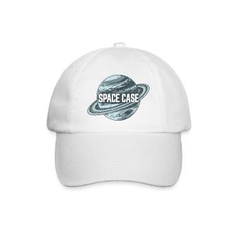 Space Case Planetenkreis Retro-Logo - Baseballkappe - Weiß/Weiß - Vorne
