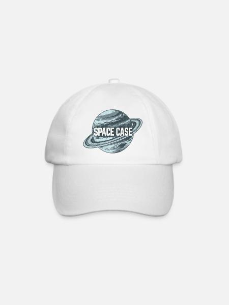 Space Case Planetenkreis Retro-Logo - Baseballkappe - Weiß/Weiß