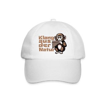 Panflöte - Klang aus der Natur Affe - Baseballkappe - Weiß/Weiß - Vorne