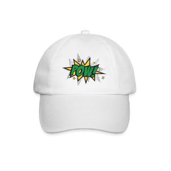 Pow Burst Pop Art - Baseballkappe - Weiß/Weiß - Vorne