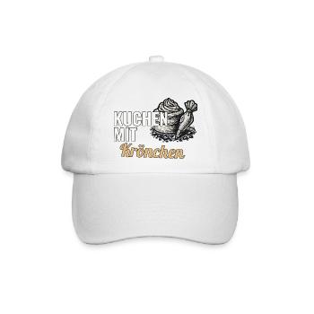 Hobbybäcker Geschenk für den ersten Festtagskuchen - Baseballkappe - Weiß/Weiß - Vorne