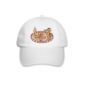 Kawaii Tatort-Lebkuchen-Keksraub - Baseballkappe - Weiß/Weiß - Vorne