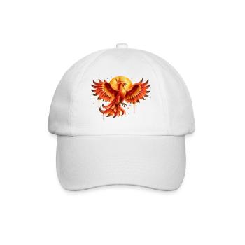 Feuerphönix Aquarell - Baseballkappe - Weiß/Weiß - Vorne