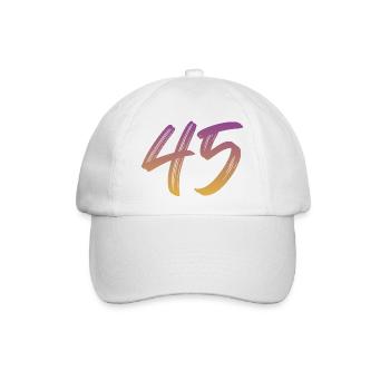 45 - Baseballkappe - Weiß/Weiß - Vorne