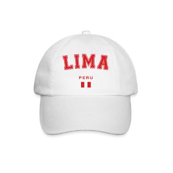 Lima Peru College Look - Baseballkappe - Weiß/Weiß - Vorne