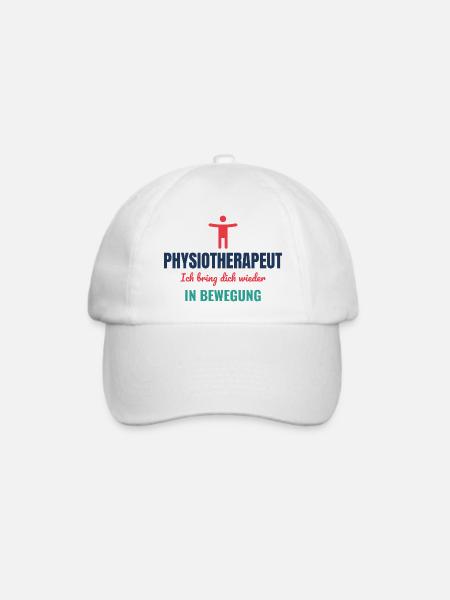 Physiotherapeut – Ich bring dich in Bewegung - Baseballkappe - Weiß/Weiß