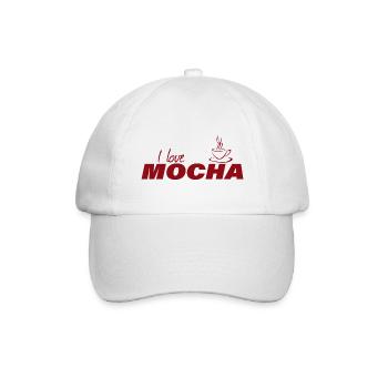 I LOVE MOCHA - Baseballkappe - Weiß/Weiß - Vorne