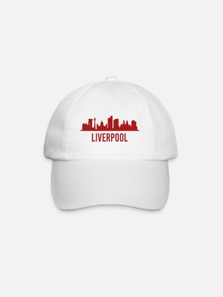 Liverpool Silhouette England Großbritannien - Baseballkappe - Weiß/Weiß