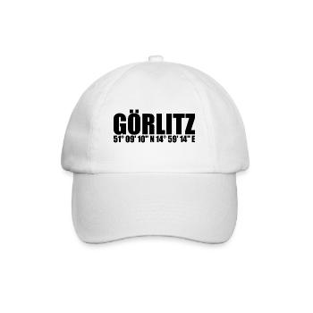 Görlitz Koordinaten - Baseballkappe - Weiß/Weiß - Vorne