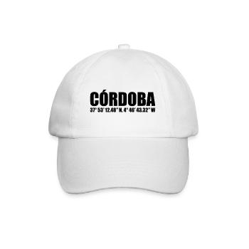 Córdoba Koordinaten - Baseballkappe - Weiß/Weiß - Vorne