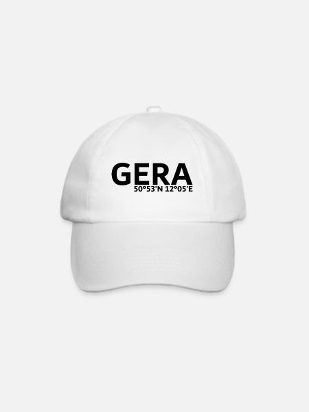 Gera Koordinaten - Baseballkappe - Weiß/Weiß
