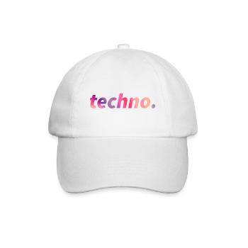 Techno Rave Festival Electro Musik Raver - Baseballkappe - Weiß/Weiß - Vorne