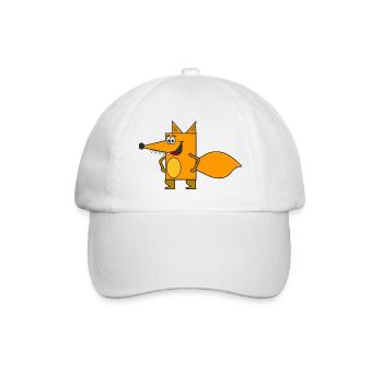 arctic fox fuchs68 - Baseballkappe - Weiß/Weiß - Vorne