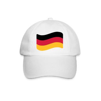 Deutschland Fahne - Baseballkappe - Weiß/Weiß - Vorne