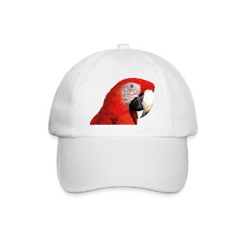 Roter Ara - Baseballkappe - Weiß/Weiß - Vorne