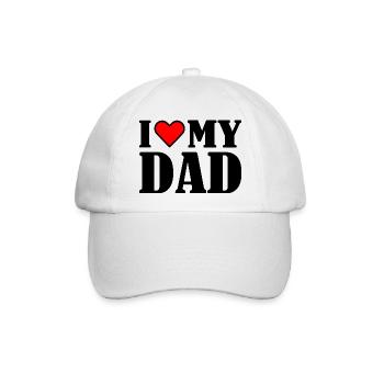 I love my dad - Baseballkappe - Weiß/Weiß - Vorne