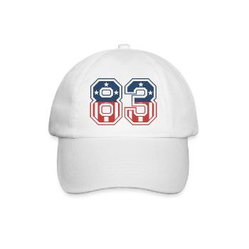 Nummer 83 USA - Baseballkappe - Weiß/Weiß - Vorne
