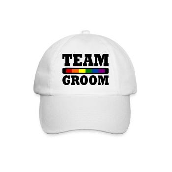 Team groom - Baseballkappe - Weiß/Weiß - Vorne
