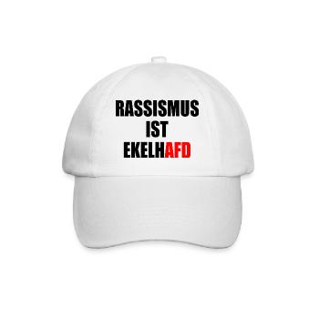 rassismus ist ekelhafd - Baseballkappe - Weiß/Weiß - Vorne