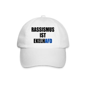 rassismus ist ekelhafd - Baseballkappe - Weiß/Weiß - Vorne