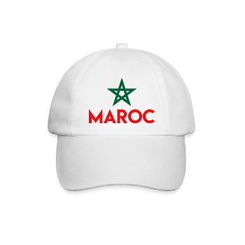 Marokko - Baseballkappe - Weiß/Weiß - Vorne