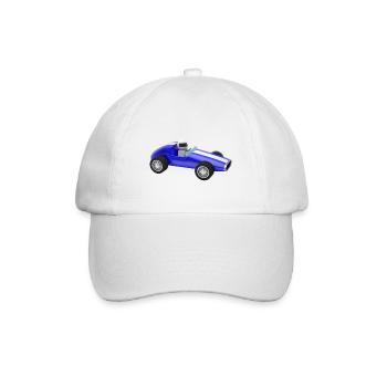Rennwagen Auto Auto Spielzeug - Baseballkappe - Weiß/Weiß - Vorne