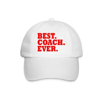 Best coach ever - Baseballkappe - Weiß/Weiß - Vorne