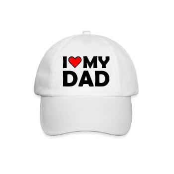I love my dad - Baseballkappe - Weiß/Weiß - Vorne