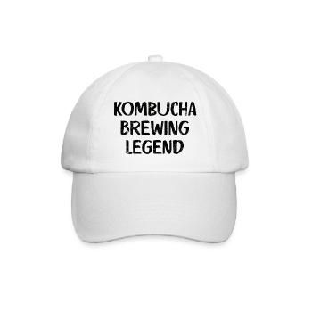 Kombucha Brewing Legend - Baseballkappe - Weiß/Weiß - Vorne