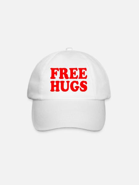 Free hugs - Baseballkappe - Weiß/Weiß