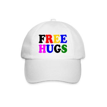 Free hugs - Baseballkappe - Weiß/Weiß - Vorne