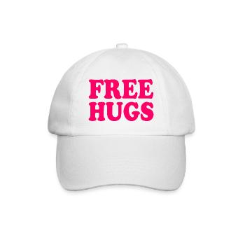 Free hugs - Baseballkappe - Weiß/Weiß - Vorne