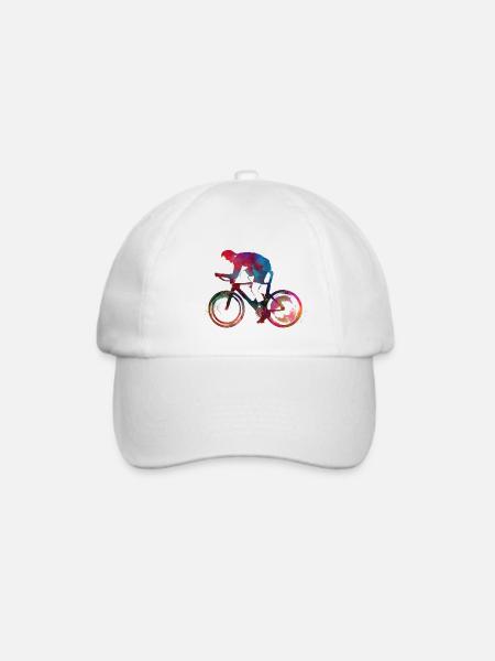Radsport Sport Kunst - Baseballkappe - Weiß/Weiß