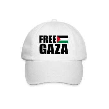 Free gaza - Baseballkappe - Weiß/Weiß - Vorne